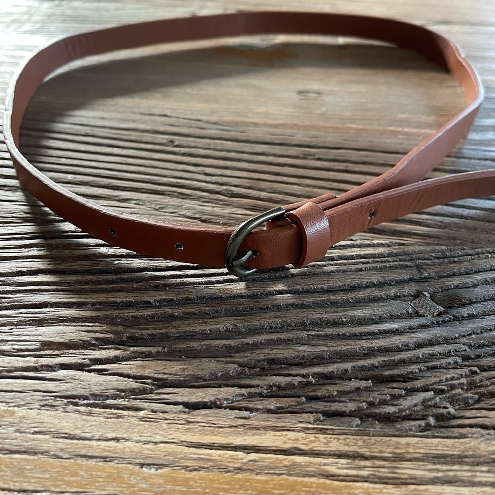 Girls Brown Belt Sz 10